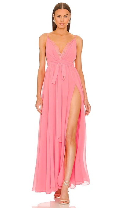 Michael Costello X Revolve Justin Gown In Pink