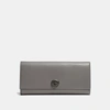 Coach Portemonnaie Im Kuvert-stil In Heather Grey/black Copper