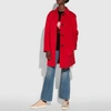 Coach Luxury Wool Coat In Red - Size 0