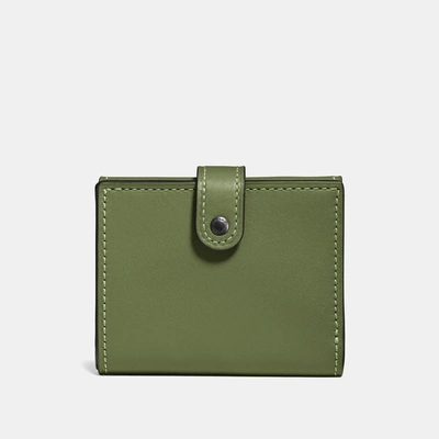 Coach Small Trifold Wallet In Utility/black Copper