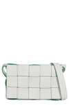 Bottega Veneta Fun Cassette Leather Shoulder Bag In White