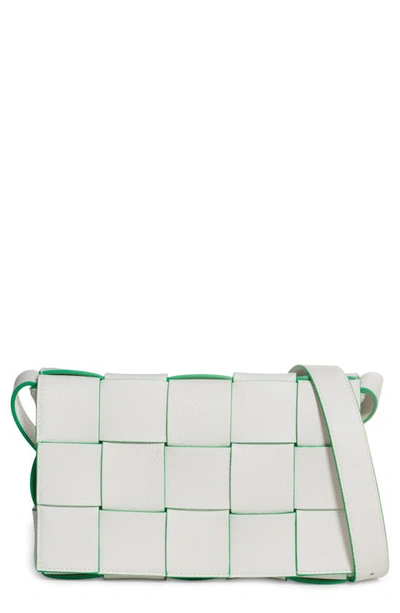 Bottega Veneta Fun Cassette Leather Shoulder Bag In White