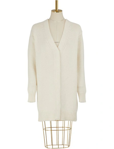Moncler Cashmere Cardigan In White