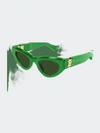 Bottega Veneta Bv1176s-003 - Green Sunglasses