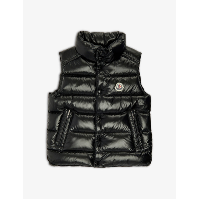 Moncler Kids' Tib Nylon Down Vest In Black