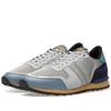 Valentino Garavani Nylon Rockrunner Sneaker In Grey