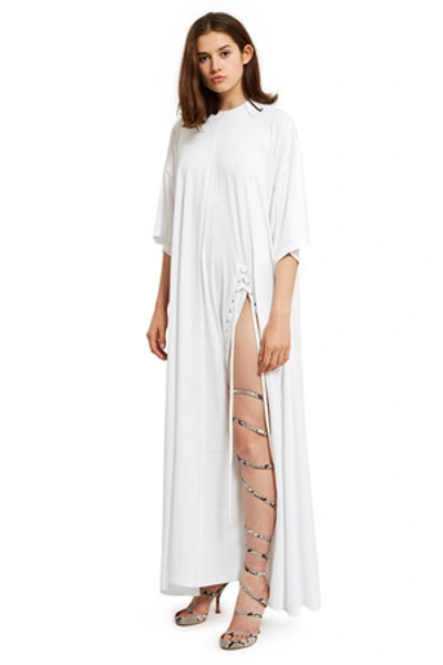 Y/project Opening Ceremony Oversized Maxi T-shirt Dress In White