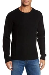 Ag Deklyn Slim Fit Merino & Cashmere Sweatshirt In True Black