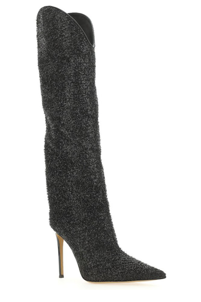 Alexandre Vauthier Sequined Ankle Boots In Black