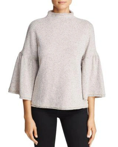 Three Dots Donegal Bell Sleeve Sweater In Oatmeal