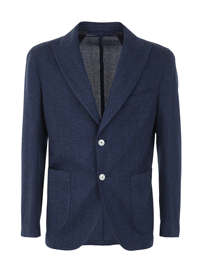 Barba Men's  Blue Other Materials Outerwear Jacket