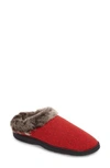Acorn Chinchilla Faux Fur Slipper In Red