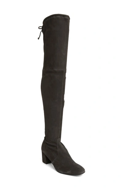 Stuart Weitzman Genna Suede Over-the-knee Boot In Slate
