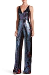 Dress The Population Charlie Sequin Jumpsuit In Midnight