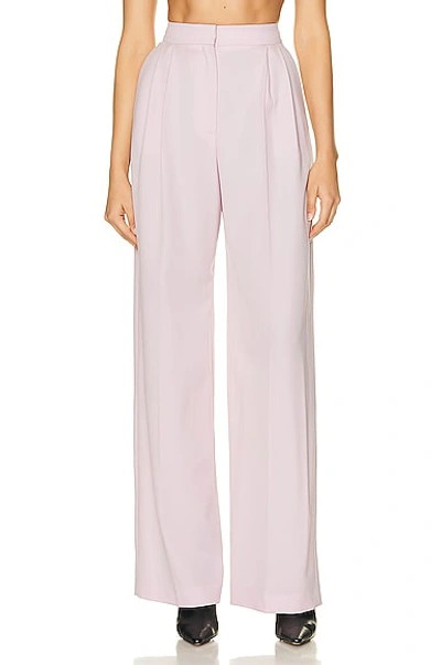 Alexander Mcqueen Pink Wide-leg Wool Trousers