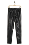 Know One Cares Faux Leather Leggings In Black