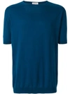 John Smedley Belden Short Sleeve Sweater In Blue