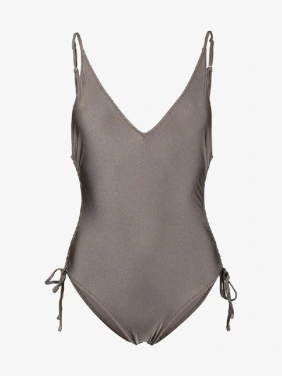 Zimmermann Prima Ruched One Piece In Grey