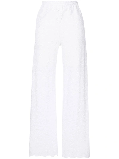 Anjuna Crochet-knit Trousers In White
