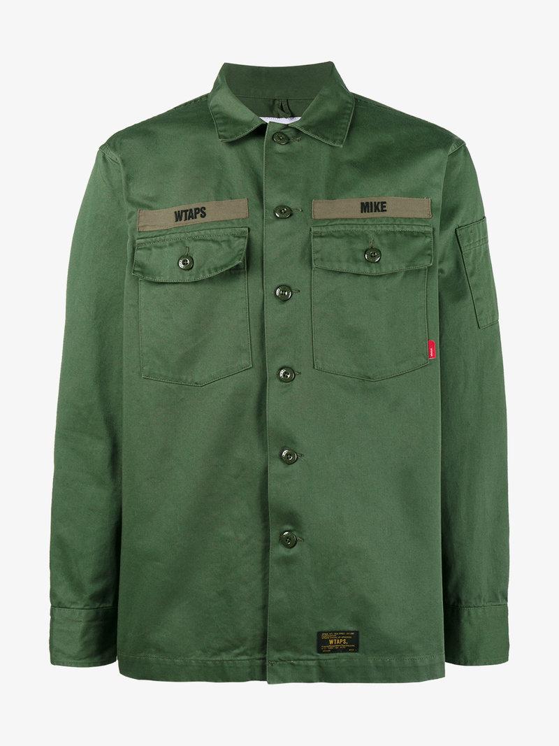 Wtaps Buds Military Shirt In Green | ModeSens