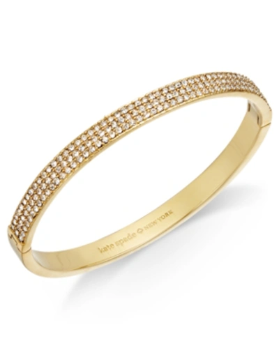 Kate Spade Heavy Metals Pavé Bangle In Clear/gold