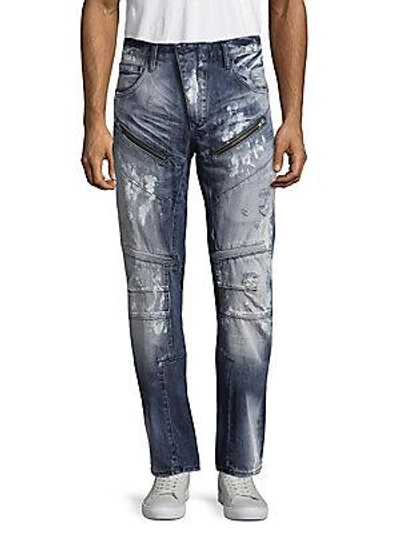 Prps Distressed Cotton Jeans In Indigo