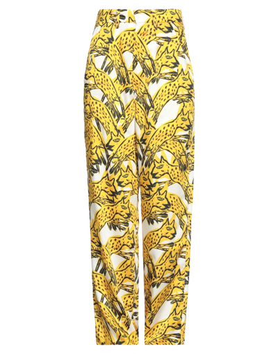Az Factory Printed Recycled Satin-twill Wide-leg Pants In Ivo2