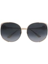 Gucci Oversized Round Frame Sunglasses In Metallic