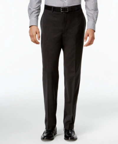 Calvin Klein Men's Slim-fit Wool Infinite Stretch Suit Pants In Charcoal