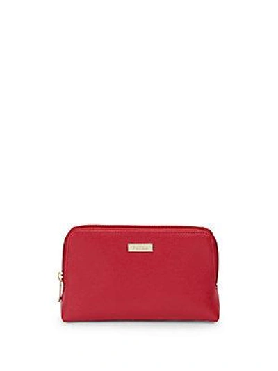 Furla Leather Cosmetic Pouch Set In Ruby-onyx