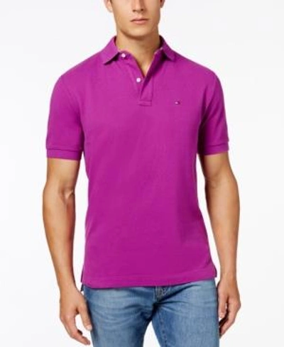 Tommy Hilfiger Men's Classic-fit Ivy Polo, Created For Macy's In Hollyhock Purple