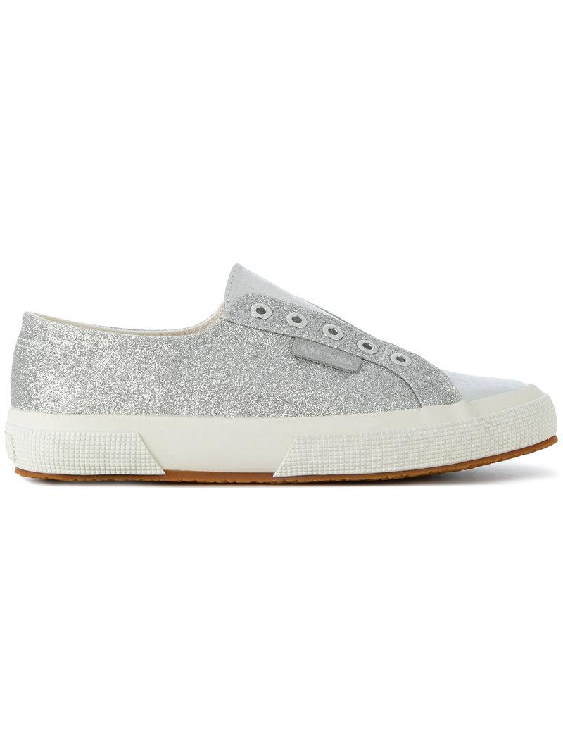 superga silver glitter sneakers