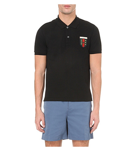 mens navy gucci polo
