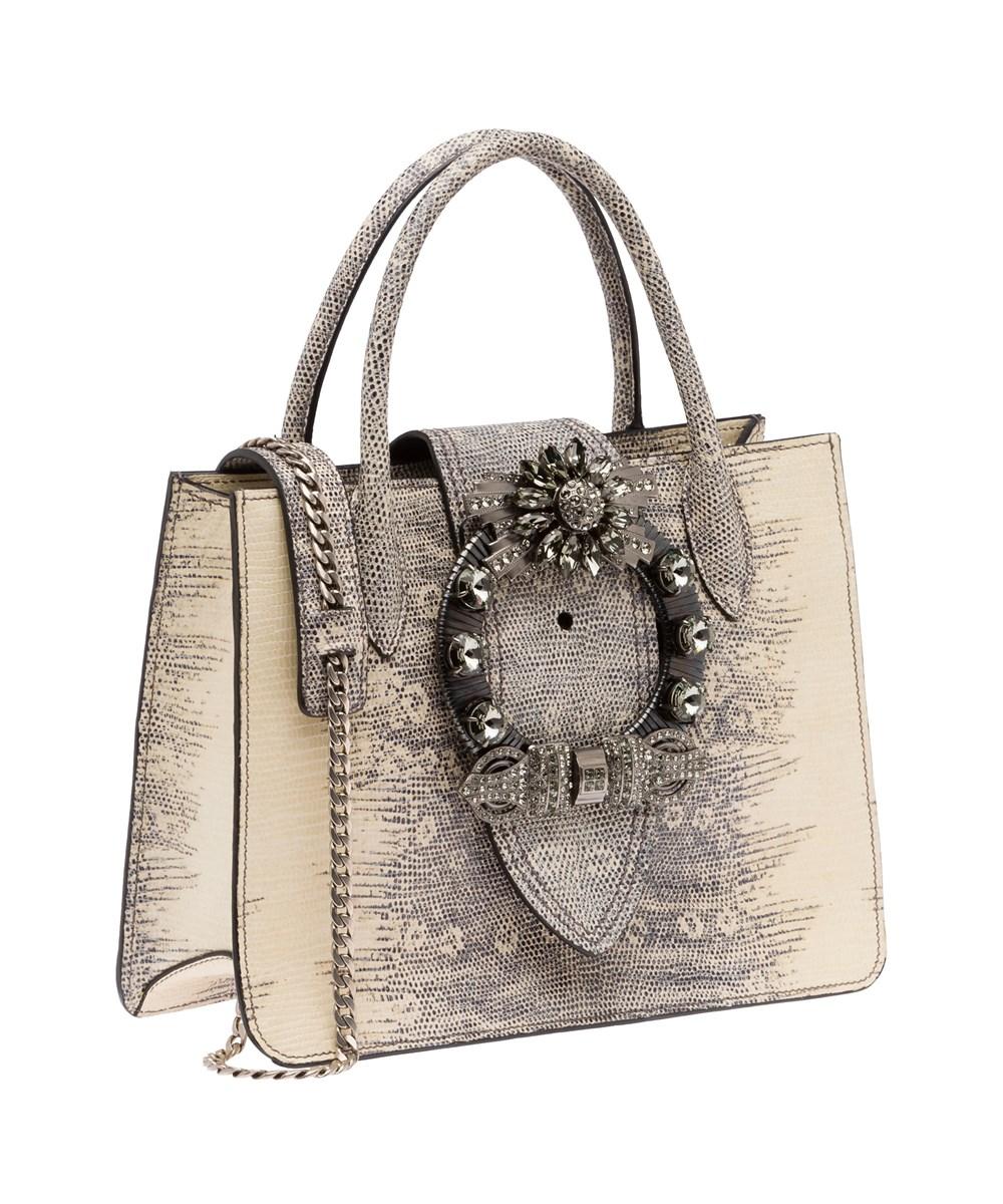 Miu Miu Women's Grey Leather Handbag | ModeSens