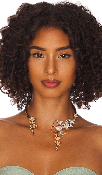 Elizabeth Cole Violet Necklace In Metallic Gold