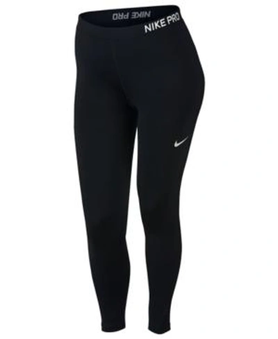 Nike Plus Size Pro Leggings In Black/white