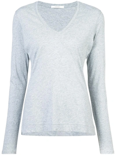 Adam Lippes Long-sleeved V-neck Top