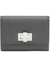 Fendi Turnlock Wallet In Grey