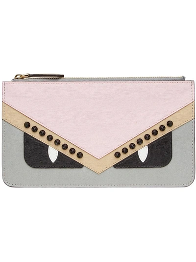 Fendi Bag Bugs Wallet In Grey ,pink