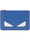 Fendi Bag Bugs Zipped Pouch In Blue