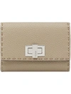 Fendi Stitch Detail Wallet In Neutrals