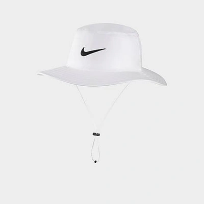 Nike Dri-fit Uv Golf Bucket Hat In White/black