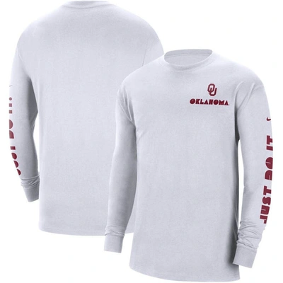 Nike Men's College Max 90 (oklahoma) Long-sleeve T-shirt In White