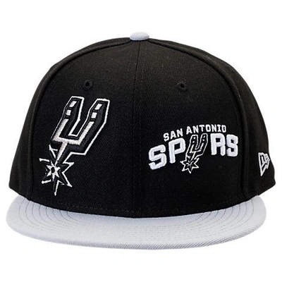 New Era San Antonio Spurs Nba Y2k Double Whammy 9fifty Snapback Hat, Black