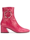 Dorateymur Pink Leather Nizip 60 Boots In Pink & Purple