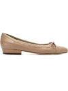 Sarah Chofakian Leather Ballerinas In Neutrals