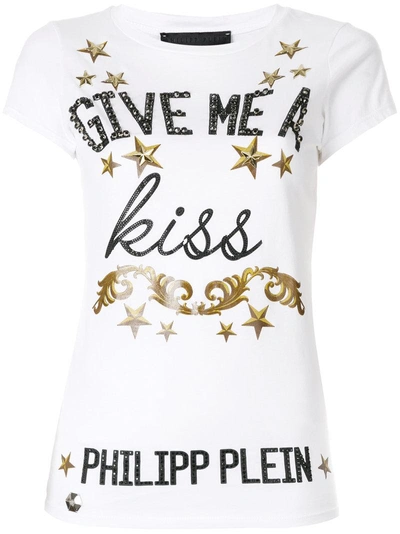 Philipp Plein Give Me A Kiss T-shirt - White