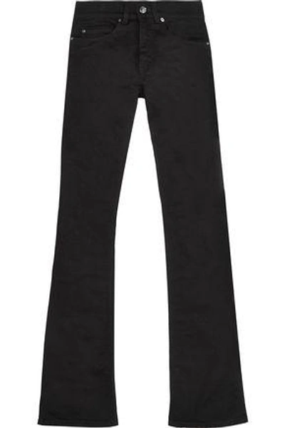 Acne Studios Woman Lita High-rise Cotton-blend Twill Flared Jeans Black |  ModeSens