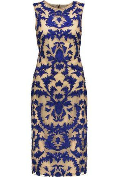 Alice And Olivia Woman Tamika Embellished Tulle Dress Royal Blue