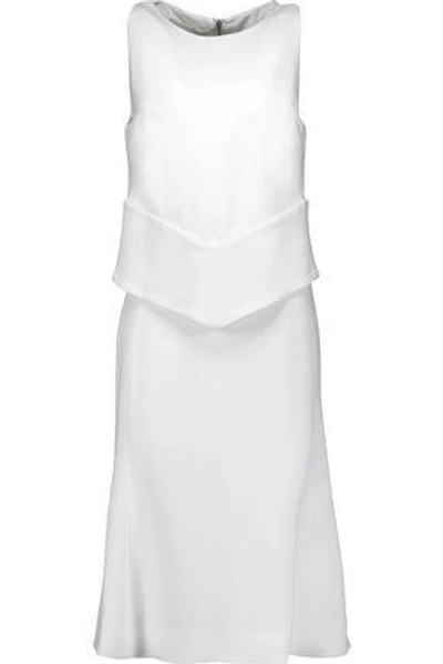 Antonio Berardi Layered Stretch-cady Dress In White